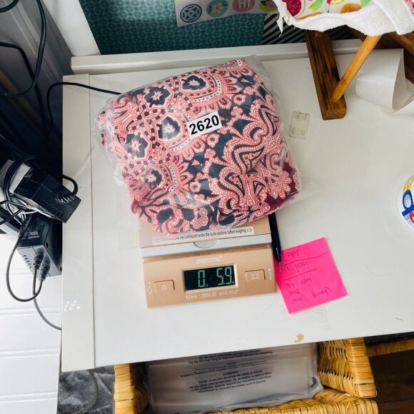 The Limited Womens‎ Paisley Long Sleeve Button-Up Blouse Size PL Red & Navy - Picture 6 of 6